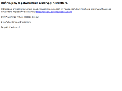 Dziękujemy za potwierdzenie adresu e-mail