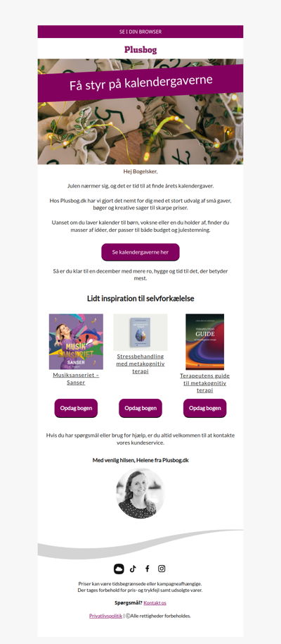 Få styr på kalendergaverne i god tid🎁