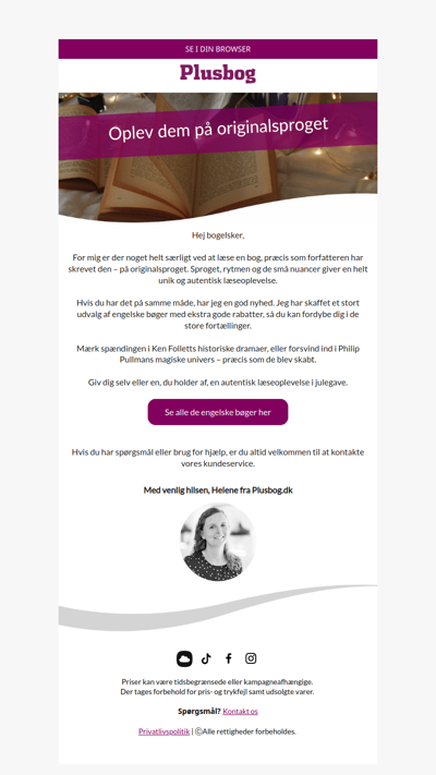 Et særligt juletilbud på engelske bøger