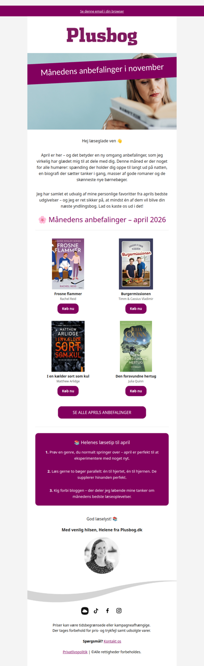 Aprils bedste bøger! Her er mine anbefalinger 🌸