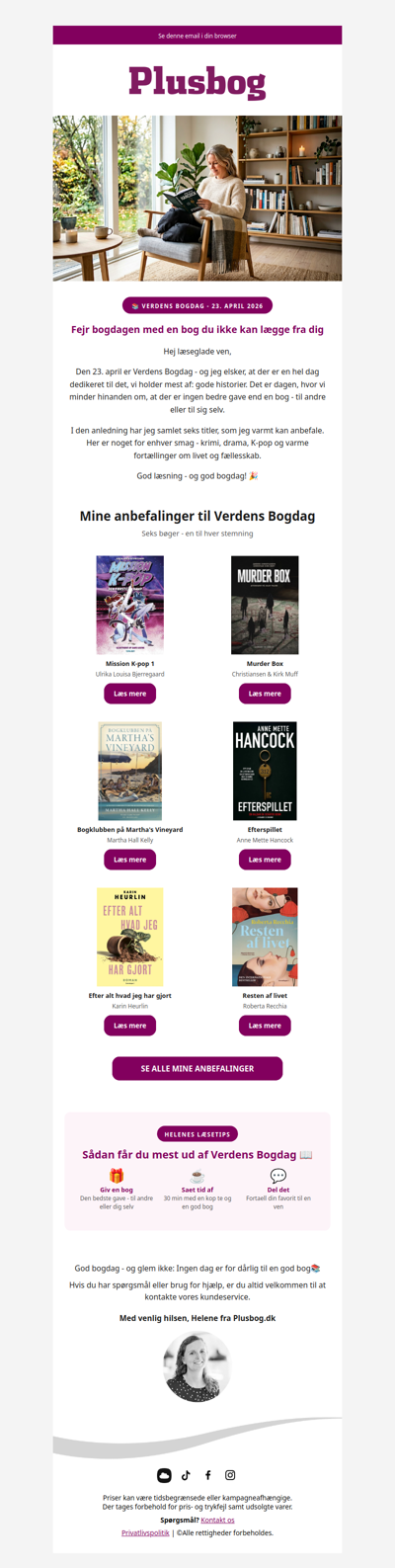 23. april er Verdens Bogdag - her er mine favoritter 🌍