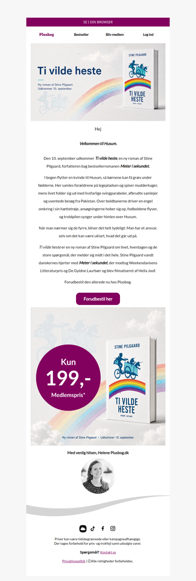 Ny roman af Stine Pilgaard: Ti vilde heste