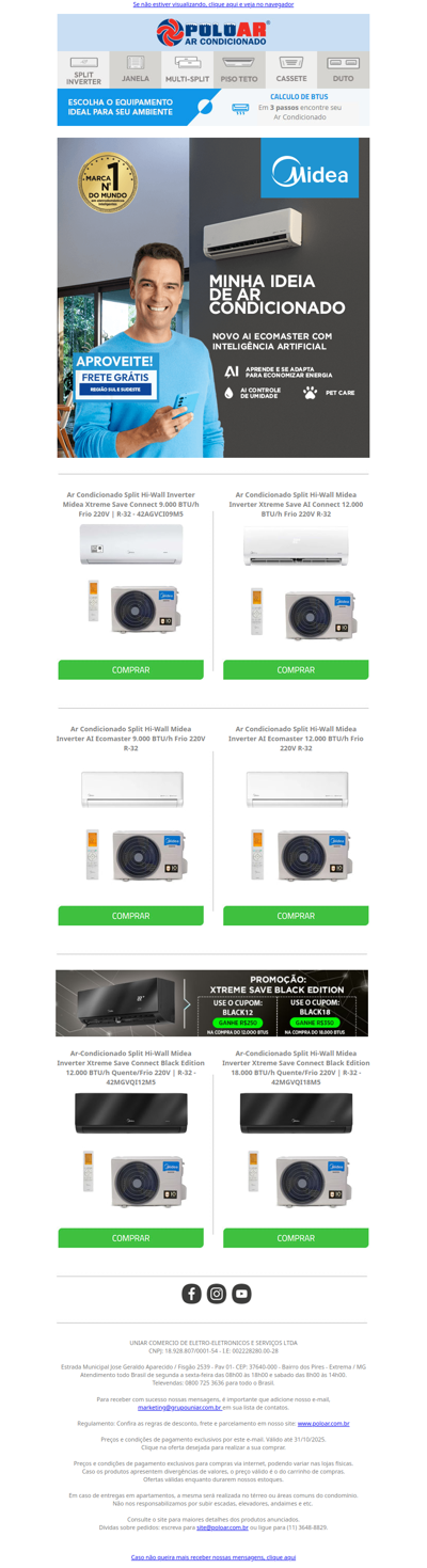 Minha idea de Ar Condicionado é na Poloar. Confira!!