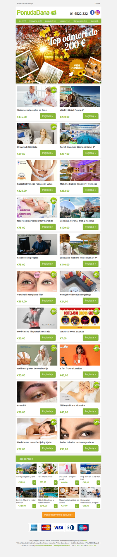 ✔ Sistematski pregled za žene | Vitality Hotel Punta 4 | Ultrazvuk štitnjače | Poreč, Valamar Diamant Hotel 4 | Radiofrekvencija rodnice ili vulve | Mobilne kućice Kanajt 4, wellness | Neurološki pregled i UZV karotida