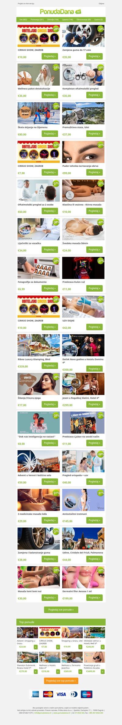 ✔ CIRKUS SHOW, ZAGREB | Zamjena guma do 17 cola | Wellness paket detoksikacije | Kompletan oftalmološki pregled | Škola skijanja na Sljemenu | Premužićeva staza, izlet | CIRKUS SHOW, ZAGREB