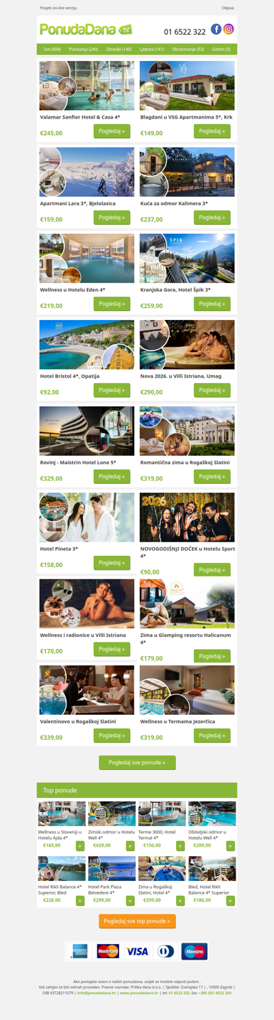 ✔ Valamar Sanfior Hotel  Casa 4 | Blagdani u VSG Apartmanima 5, Krk | Apartmani Lara 3, Bjelolasica | Kuća za odmor Kalimera 3 | Wellness u Hotelu Eden 4 | Kranjska Gora, Hotel Špik 3 | Hotel Bristol 4, Opatija