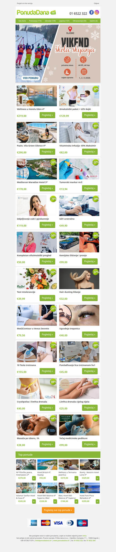 ✔ Wellness u Hotelu Eden 4 | Ginekološki paket + UZV dojki | Pazin, Vila Green Silence 4 | Vitaminska infuzija -45% Maksimir | Mediteran Maradiso Hotel 3 | Tumorski marker m/ž | Izbjeljivanje zubi i pjeskarenje