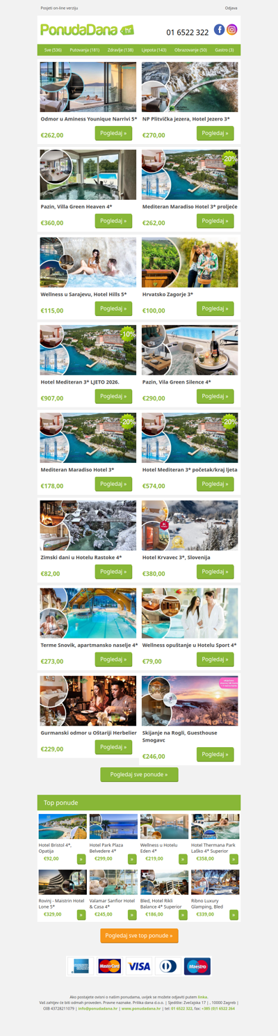 ✔ Odmor u Aminess Younique Narrivi 5 | NP Plitvička jezera, Hotel Jezero 3 | Pazin, Villa Green Heaven 4 | Mediteran Maradiso Hotel 3 proljeće | Wellness u Sarajevu, Hotel Hills 5 | Hrvatsko Zagorje 3 | Hotel Mediteran 3 LJETO 2026.