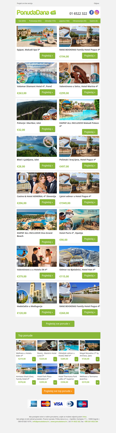 ✔ Egipat, Makadi Spa 5 | RANI BOOKING! Family Hotel Pagus 4 | Valamar Diamant Hotel 4, Poreč | Valentinovo u Selcu, Hotel Marina 4 | Pohorje i Maribor, izlet | EGIPAT ALL INCLUSIVE Makadi Palace 4 | Bled i Ljubljana, izlet