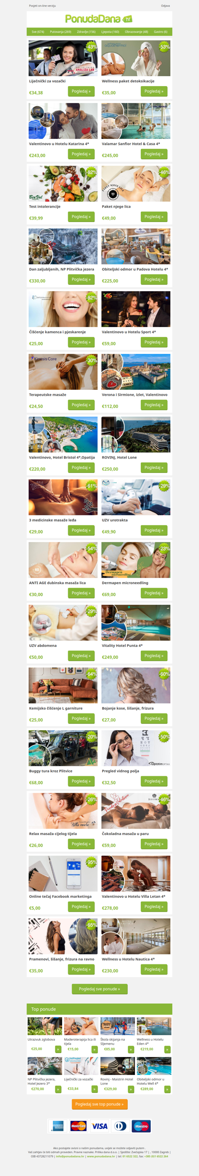 ✔ Liječnički za vozački | Wellness paket detoksikacije | Valentinovo u Hotelu Katarina 4 | Valamar Sanfior Hotel  Casa 4 | Test intolerancije | Paket njege lica | Dan zaljubljenih, NP Plitvička jezera