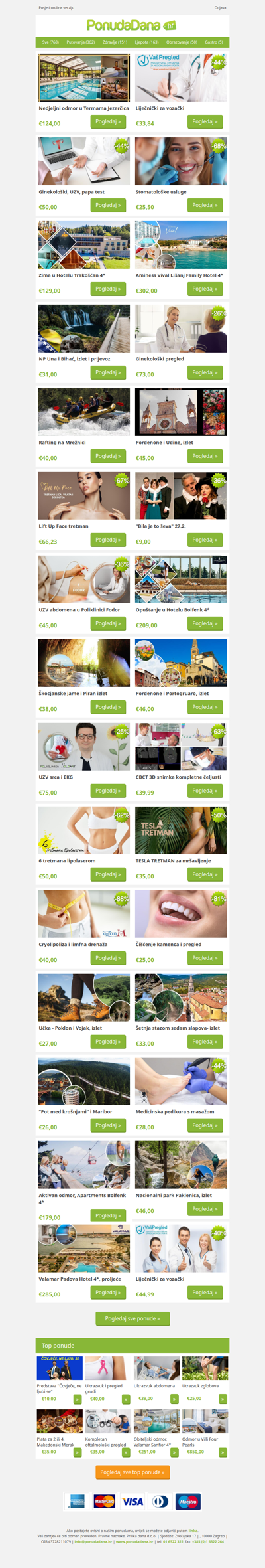 ✔ Nedjeljni odmor u Termama Jezerčica | Liječnički za vozački | Ginekološki, UZV, papa test | Stomatološke usluge | Zima u Hotelu Trakošćan 4 | Aminess Vival Lišanj Family Hotel 4 | NP Una i Bihać, izlet i prijevoz