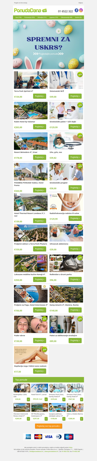 ✔ Terra Park SpiritoS 4 | Sistematski M/Ž | Rubin Hotel by Valamar | Ginekološki paket + UZV dojki | Resort Belvedere 4, Vrsar | Uho, grlo, nos | POSEBNA PONUDA! Vodice, Hotel Punta