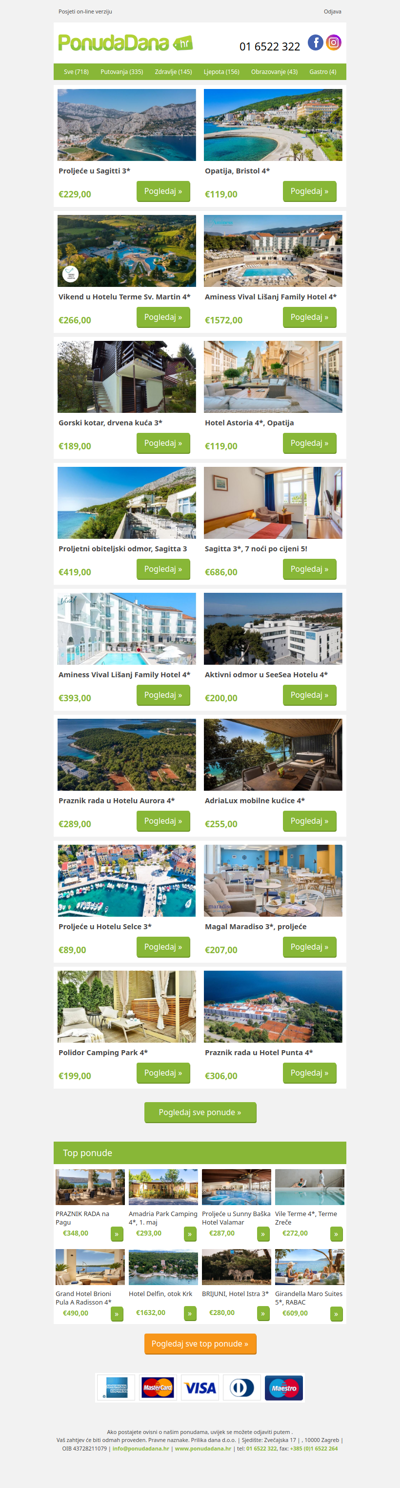 ✔ Proljeće u Sagitti 3 | Opatija, Bristol 4 | Vikend u Hotelu Terme Sv. Martin 4 | Aminess Vival Lišanj Family Hotel 4 | Gorski kotar, drvena kuća 3 | Hotel Astoria 4, Opatija | Proljetni obiteljski odmor, Sagitta 3