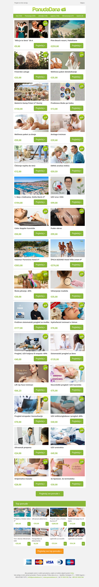 ✔ Bila je to ševa 30.4. | Pine Beach resort, Pakoštane | Frizerske usluge | Wellness paket detoksikacije | Maistrin Kamp Polari 4 Rovinj | Predstava Muke po Iveku | Wellness paket za dvoje