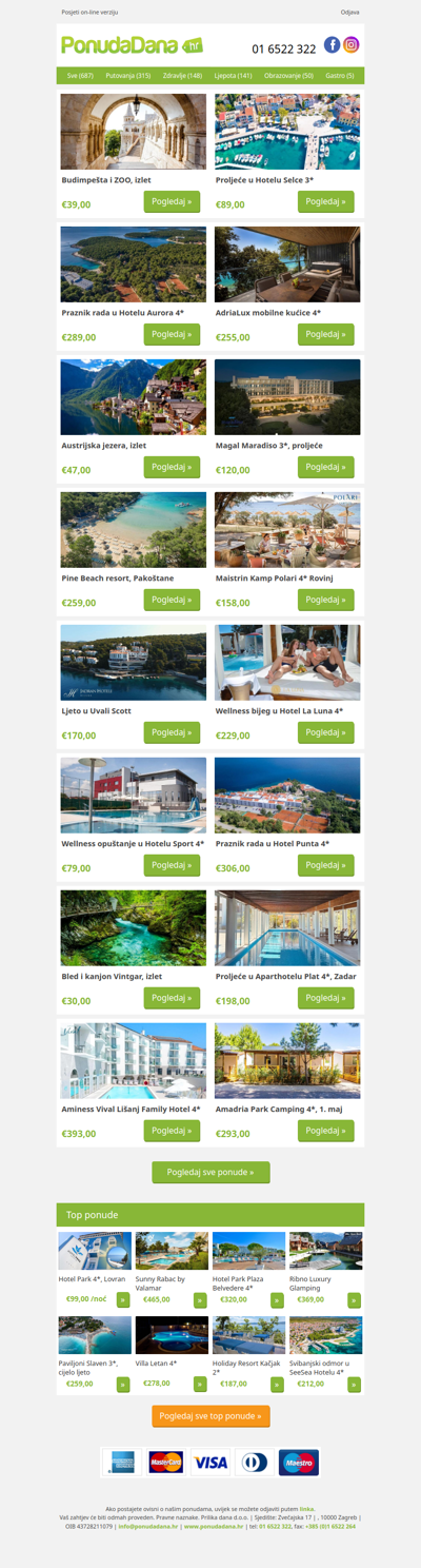 ✔ Budimpešta i ZOO, izlet | Proljeće u Hotelu Selce 3 | Praznik rada u Hotelu Aurora 4 | AdriaLux mobilne kućice 4 | Austrijska jezera, izlet | Magal Maradiso 3, proljeće | Pine Beach resort, Pakoštane
