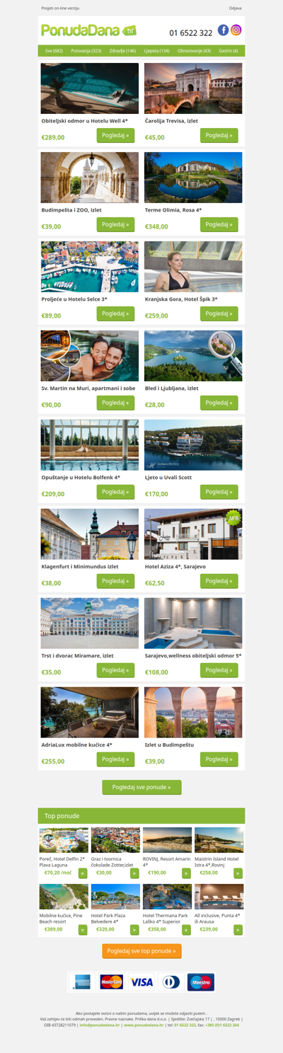 ✔ Obiteljski odmor u Hotelu Well 4 | Čarolija Trevisa, izlet | Budimpešta i ZOO, izlet | Terme Olimia, Rosa 4 | Proljeće u Hotelu Selce 3 | Kranjska Gora, Hotel Špik 3 | Sv. Martin na Muri, apartmani i sobe