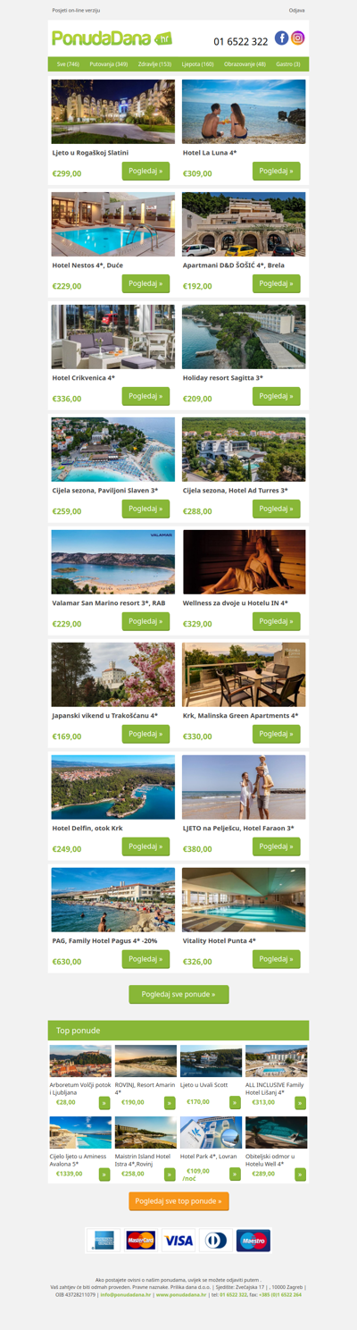 ✔ Ljeto u Rogaškoj Slatini | Hotel La Luna 4 | Hotel Nestos 4, Duće | Apartmani DD ŠOŠIĆ 4, Brela | Hotel Crikvenica 4 | Holiday resort Sagitta 3 | Cijela sezona, Paviljoni Slaven 3