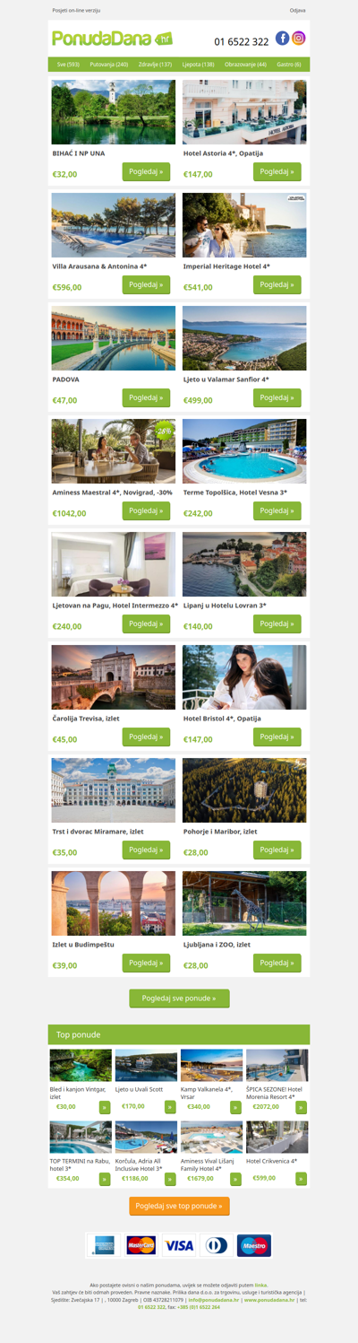 ✔ BIHAĆ I NP UNA | Hotel Astoria 4, Opatija | Villa Arausana  Antonina 4 | Imperial Heritage Hotel 4 | PADOVA | Ljeto u Valamar Sanfior 4 | Aminess Maestral 4, Novigrad, -30%