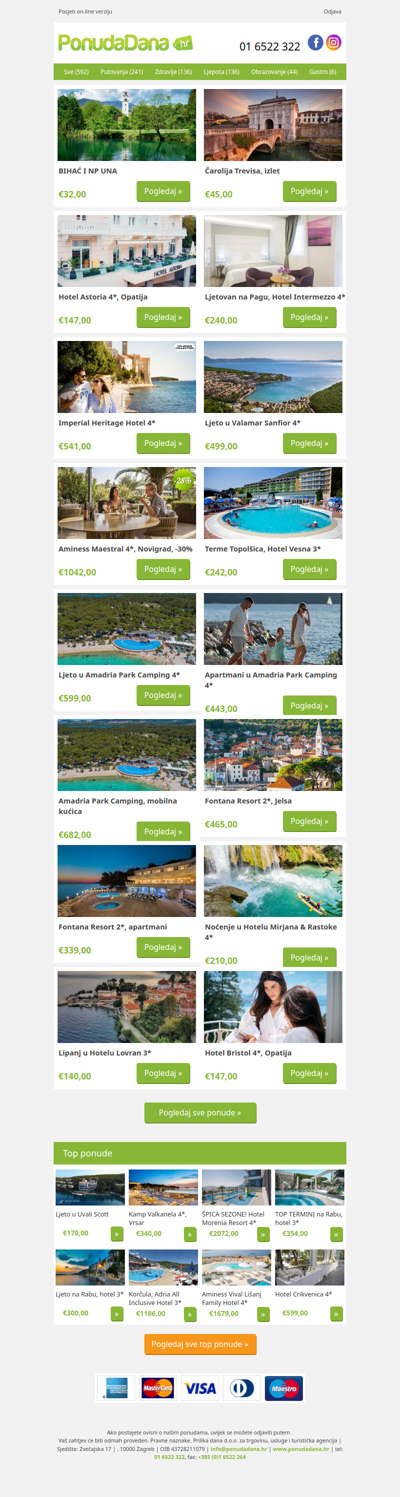 ✔ BIHAĆ I NP UNA | Čarolija Trevisa, izlet | Hotel Astoria 4, Opatija | Ljetovan na Pagu, Hotel Intermezzo 4 | Imperial Heritage Hotel 4 | Ljeto u Valamar Sanfior 4 | Aminess Maestral 4, Novigrad, -30%