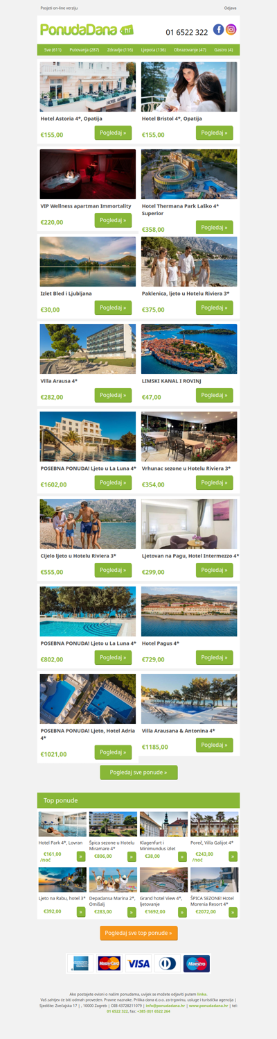 ✔ Hotel Astoria 4, Opatija | Hotel Bristol 4, Opatija | VIP Wellness apartman Immortality | Hotel Thermana Park Laško 4 Superior | Izlet Bled i Ljubljana | Paklenica, ljeto u Hotelu Riviera 3 | Villa Arausa 4