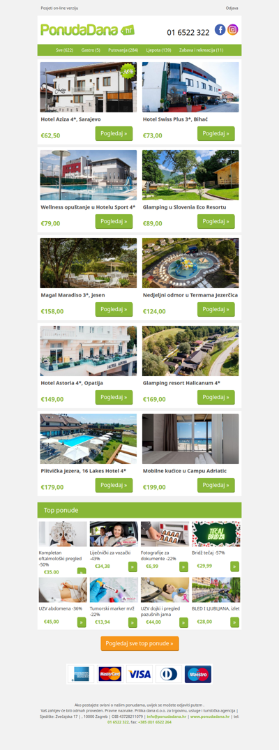 ✔ Hotel Aziza 4, Sarajevo | Hotel Swiss Plus 3, Bihac | Wellness opustanje u Hotelu Sport 4 | Glamping u Slovenia Eco Resortu | Magal Maradiso 3, jesen | Nedjeljni odmor u Termama Jezercica