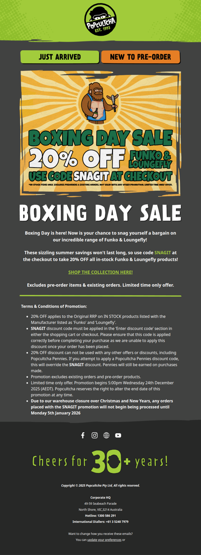 BOXING DAY CONTINUES!