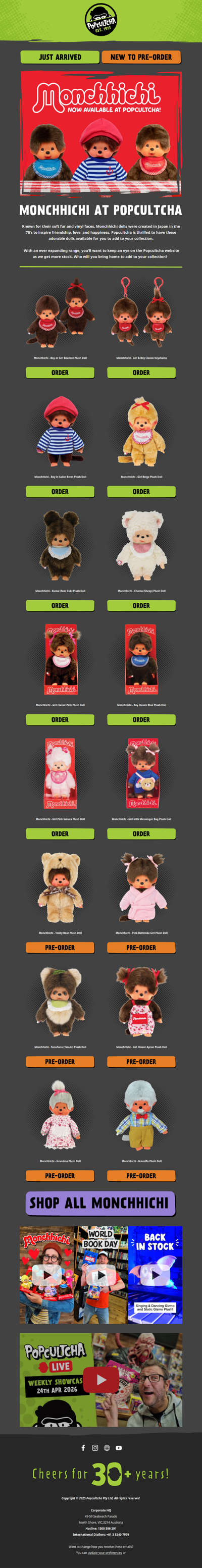 Shop Monchhichi at Popcultcha!