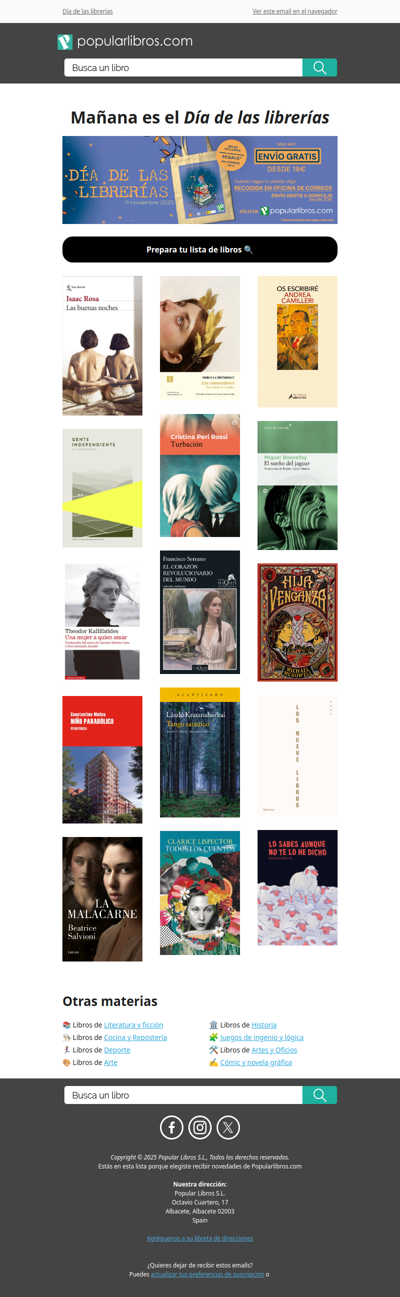 🎉 Mañana es el Día de las librerías (Envío gratis desde 19€)