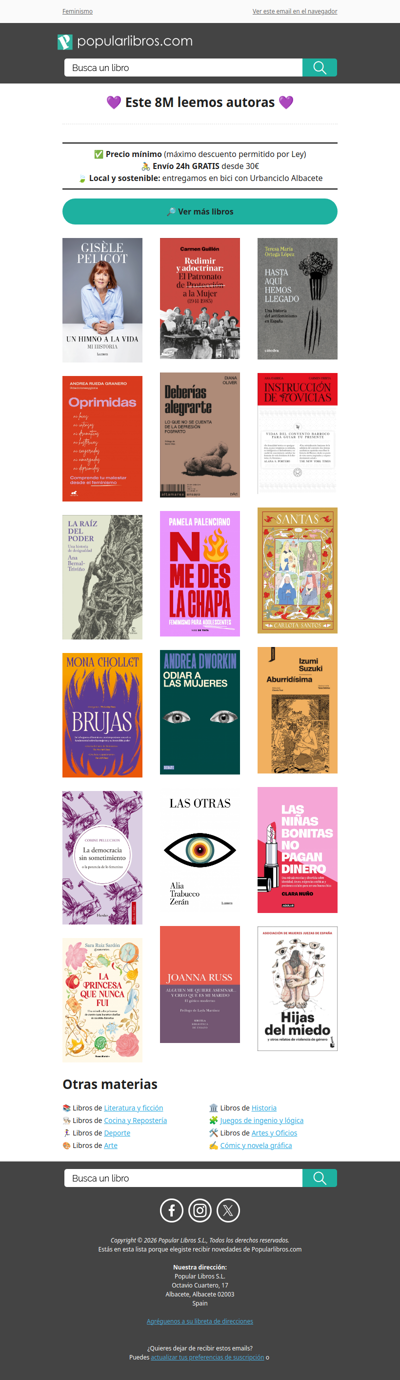 Este 8M leemos autoras 💜