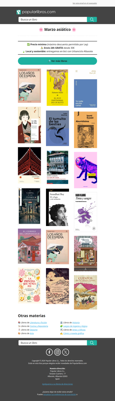 ⛩️ Marzo Asiático en Popular Libros 🌸