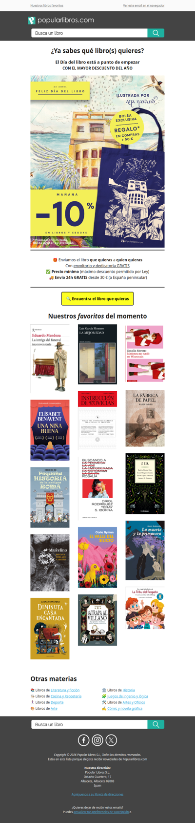 ⏰ El Día del Libro va a comenzar
