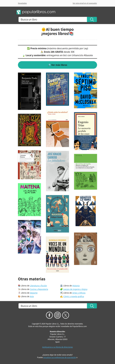 Al buen tiempo ¡Mejores libros! 📚