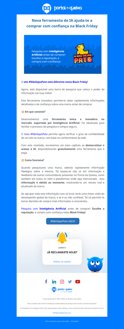💥Novidade: Lançamos uma Ferramenta de IA Gratuita para comprares com confiança nesta Black Friday!