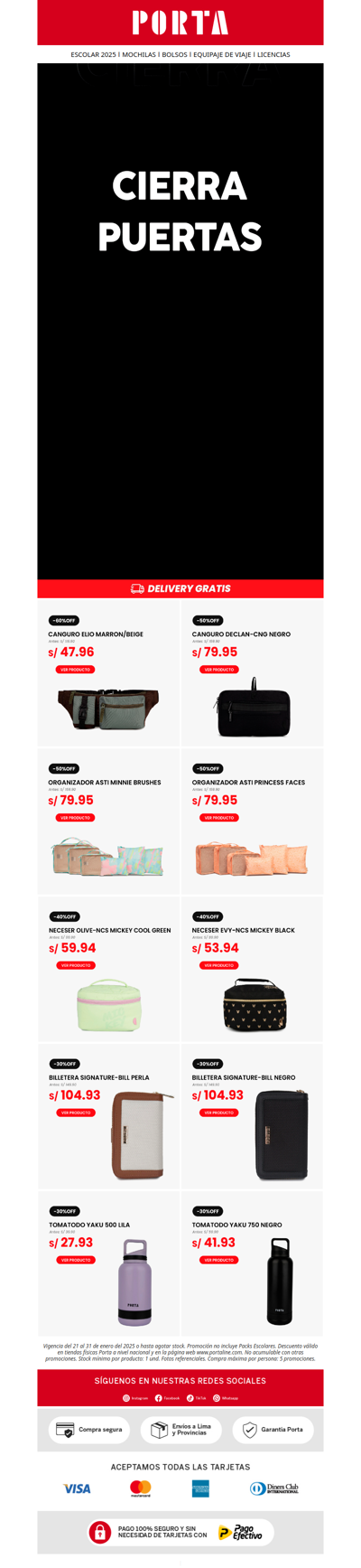 😎 Accesorios ideales para ti, ahora con hasta 60% de descuento 🛒 🎉