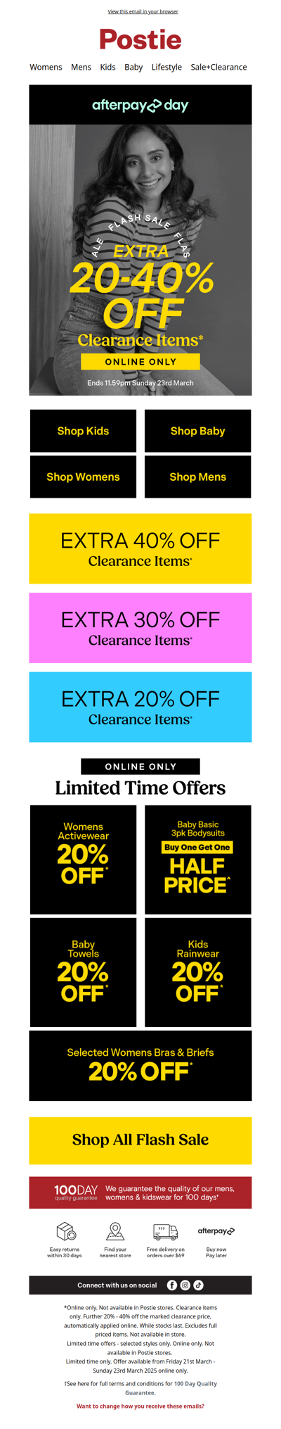 LAST CHANCE to get up to 40% off all clearance items! ⏰