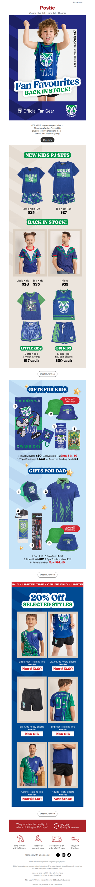NRL Fan Gear is Back in Stock!  💙💚