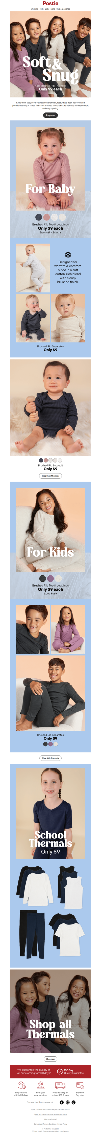 New $9 Thermals for Kids & Baby! ❄️