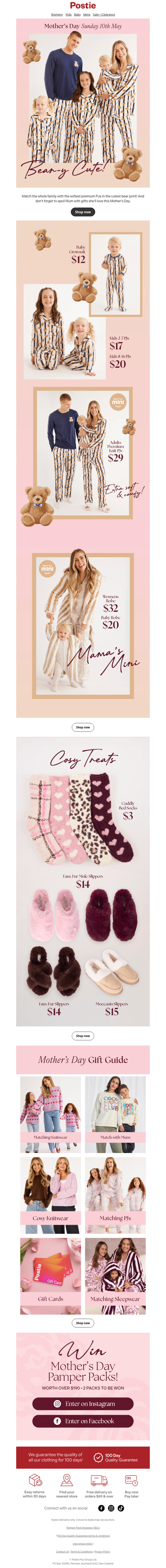 Discover matching PJs for the whole family and gifts for Mum she'll love 💖