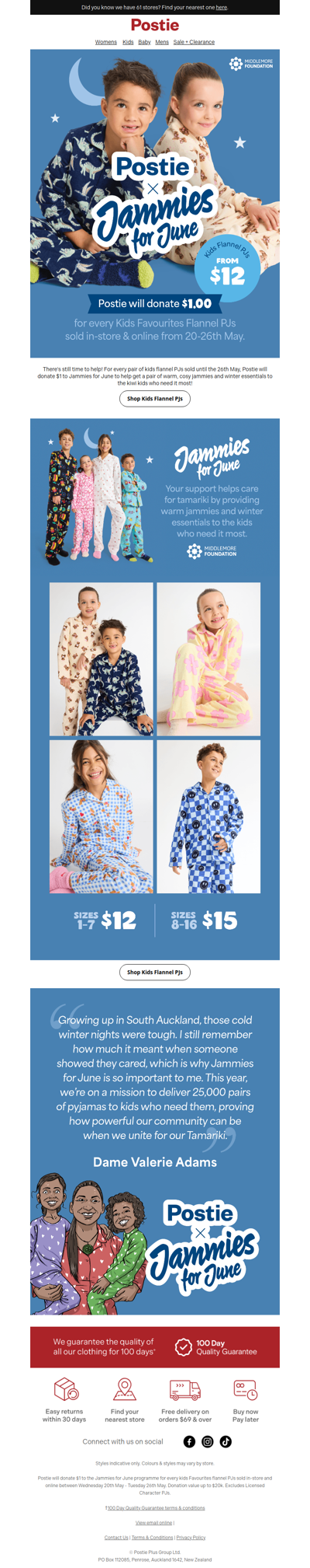 Make a difference with Postie x Jammies for June! 💙