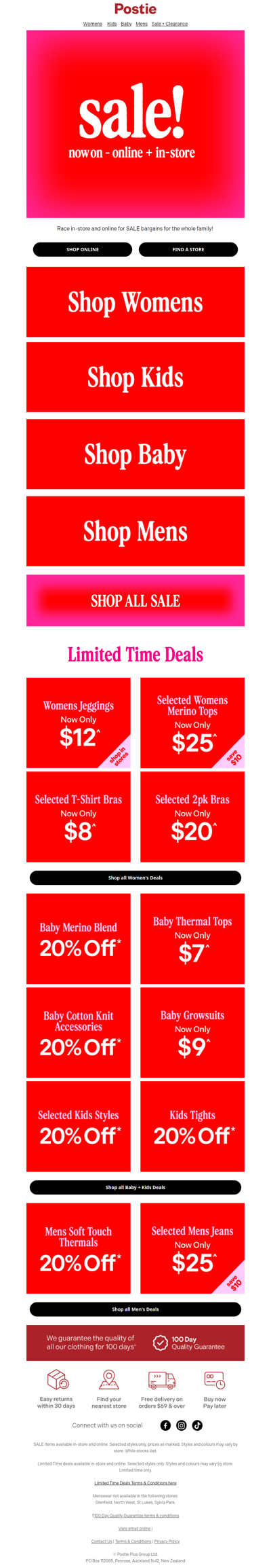 SALE! Now on in-store and online!