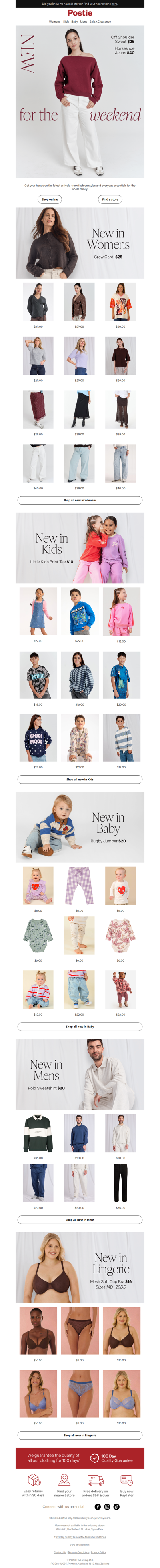 New for the Weekend! Fresh styles for the whole family!👨‍👩‍👧‍👧