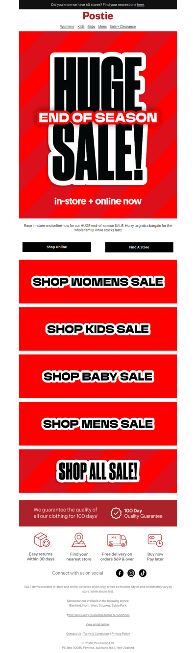 HUGE End Of Season Sale! 🚨