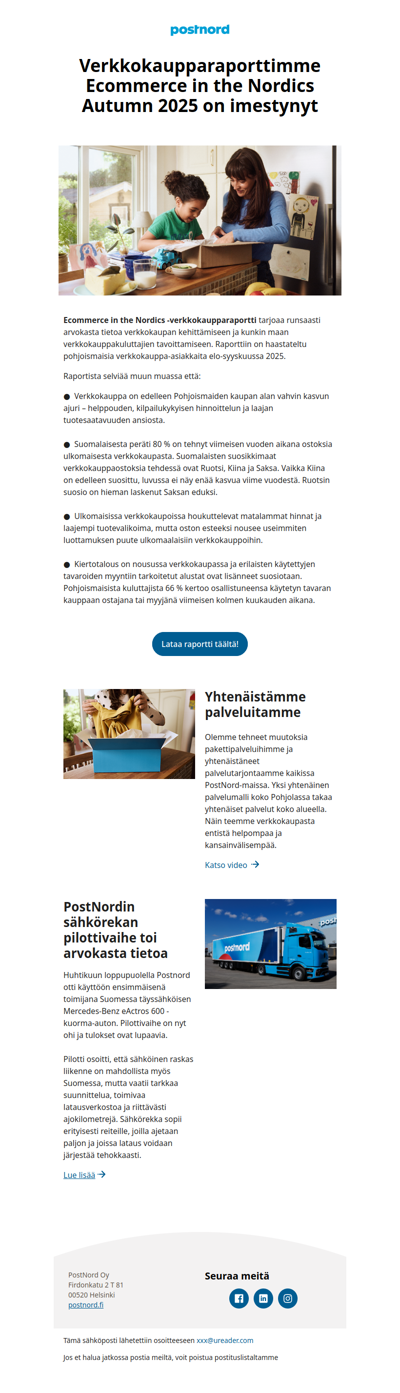 PostNordin uutiskirje – Ajankohtaista logistiikasta ja verkkokaupasta