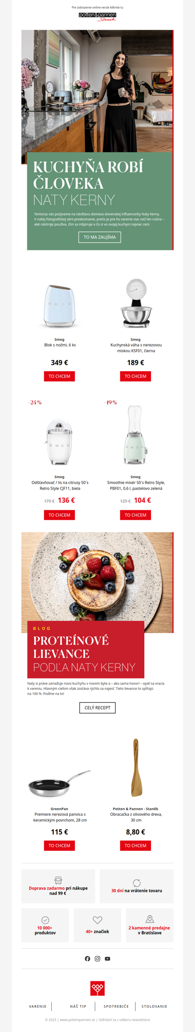 Kuchyňa robí človeka – nahliadnite do sveta Naty Kerny.