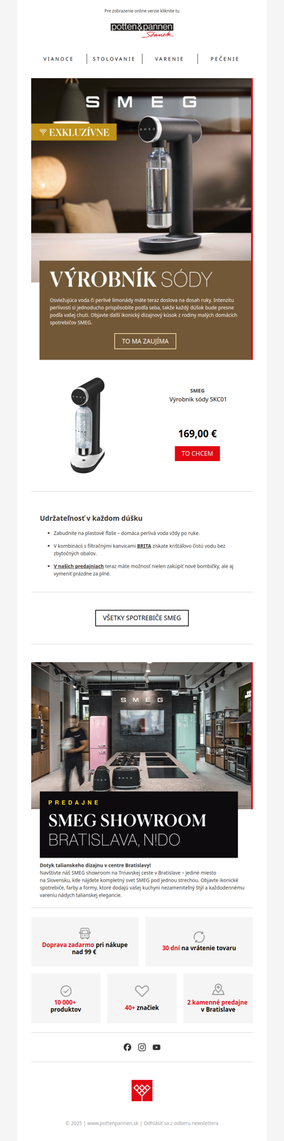 Objavte SMEG – výrobník sódy pre domáce osvieženie.