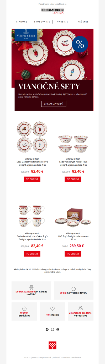Vianočné sety teraz v špeciálnej ponuke.