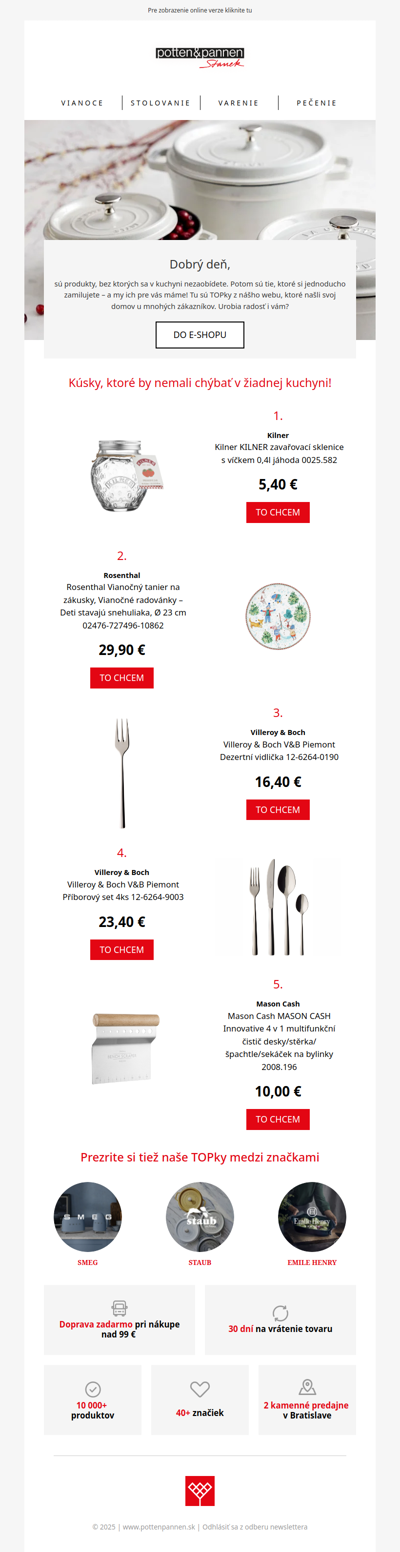 TOP produkty, ktoré si naši zákazníci zamilovali.