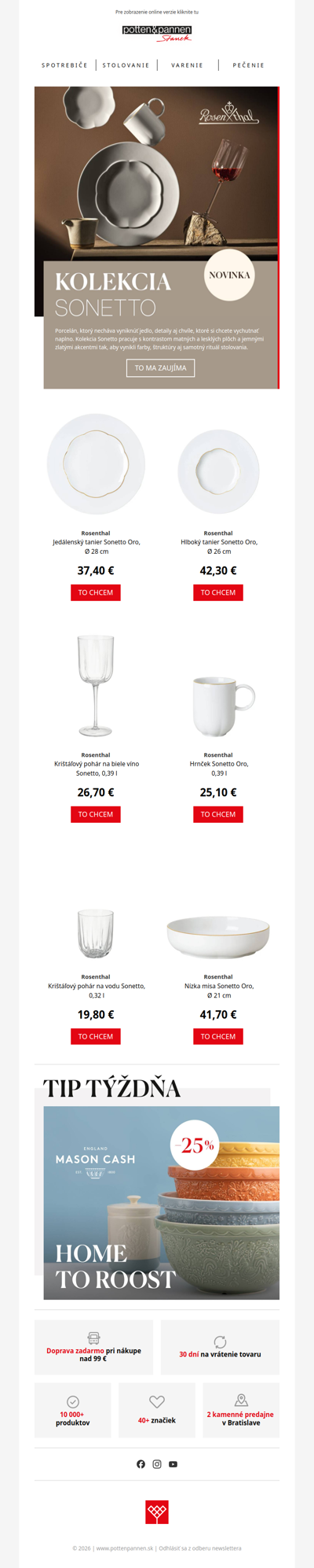 Novinka Rosenthal Sonetto – dizajn, ktorý povyšuje každý okamih pri stole.