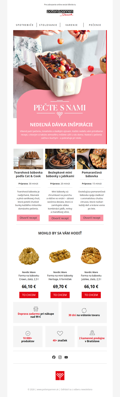 Pečte tiež: Tri bábovky pre sladkú nedeľu