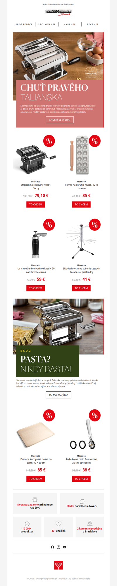 Pripravte si dokonalé talianske cestoviny z pohodlia domova.